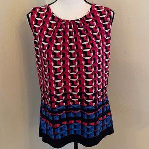 Calvin Klein Size Large Colorful Tank Top Blouse